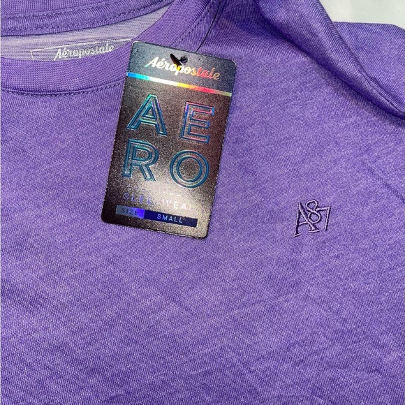 Aeropostale womens Vibrant Purple Long Sleeve Tee - Picture 5 of 5